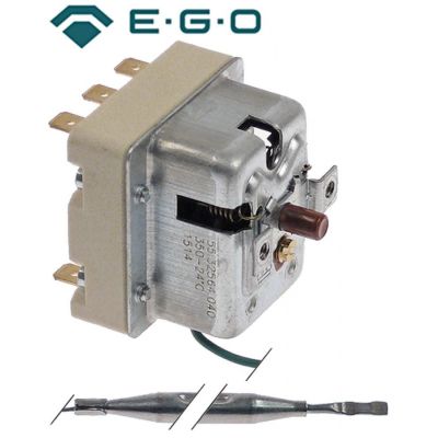 Termostat de siguranta 350 °C, cu 3 contacte 20 A, bulb ø 6 x 77 mm, capilar 1490 mm - 390141