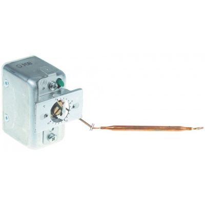 Termostat, gama temperatura 0-150°C, 1 contact, 16 A, senzor ø 6 mm, lungime senzor 116 mm, lungime tub capilar 1000 mm - Cod 390145