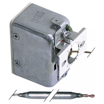Termostat de siguranta JUMO, reglabil 50-300°C, contact 16A, senzor ø 6 x 85 mm - 390162