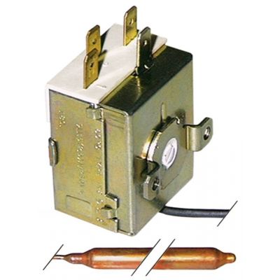 Termostat, temperatura maxima 52°C, gama temperatura fixa 52°C, 16 A, senzor ø 6,5 mm - Cod 390186