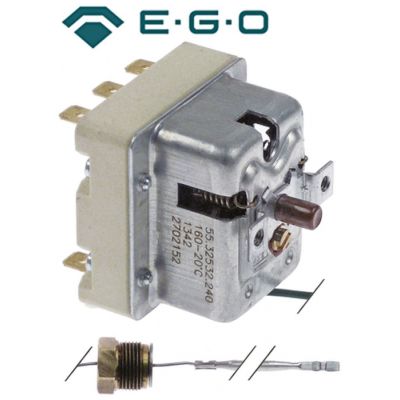 termostat de siguranta temp. de deconectare 160°C 3cu -poli 20A ø senzor 3.1mm L senzor 188mm