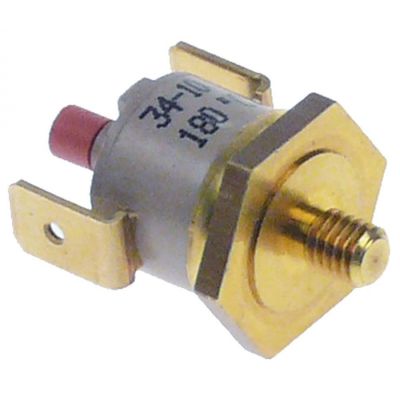 Termostat de siguranta cu bimetal 180°C, contact 16A, filet M4 - 390709
