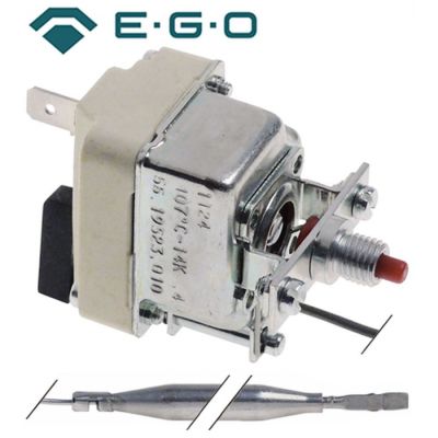 Termostat de siguranta 107 °C, contact 16 A, senzor ø 6 x 77 mm, capilar 1170 mm - 390738