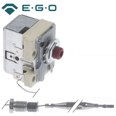 Termostat de siguranta 240°C, contact 1NC 16A, bulb ø 6x77 mm, capilar 700 mm, niplu presetupa M9x1 mm - 390829