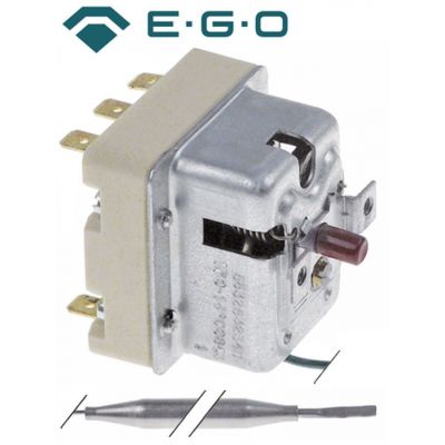 Termostat de siguranta trifazic 110 °C, cu 3 contacte 3NC, 20 A, bulb ø 6x95 mm, tub capilar 1500 mm - 390907