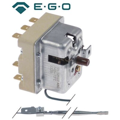 Termostat de siguranta trifazic 305°C, sonda ø 4 x 128 mm, capilar 890 mm, EGO 55.32562.160, 5532562160 - 390921