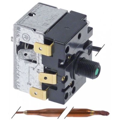 Termostat de siguranta JUMO 602031/80 140°C, contact 1CO, 16A, bulb ø 5 x 96 mm - 390922