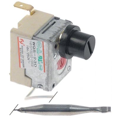 Termostat de siguranta pentru friteuza de banc WQS-230, 230°C, 16A, senzor ø 5 x 48 mm, capilar L 440 mm - 390970