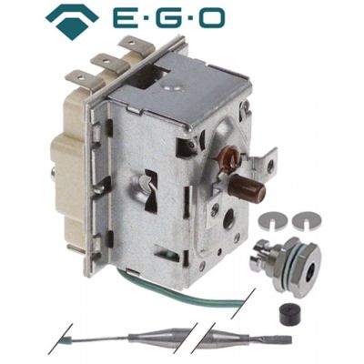 Termostat de siguranta 135°C, cu 3 contacte 3NC, 16A, bulb ø 6 x 99mm, EGO 55.33522.030