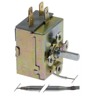 Termostat friteuza 64-210°C, contact in comutatie 1CO, 16 A, bulb ø 5 x 100 mm, capilar 1000 mm - 391052