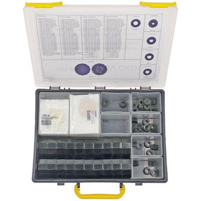 Trusa asortata de butoane ø 55 mm, total 132 de piese, (20 butoane, 31 adaptoaere, 81 simboluri) - 401078