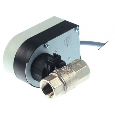 Robinet servo cu bila, filet intern 2x ½" FT, -30+50 °C, 230 V, 50/60 Hz, L 60 mm, H 99 mm, actionare electrica - 401233
