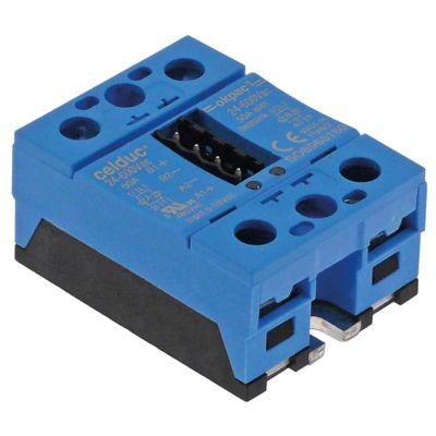 Releu de putere electronic - semiconductor SSR CELDUC 2 phase 50A 24-600V 6-16VDC L 59mm W 46mm screw type SOB965160