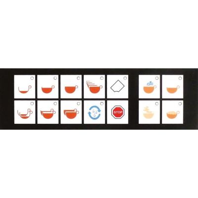 Tastatura membrana cu 14 butoane, 190 x 60mm, WEGA - 401714