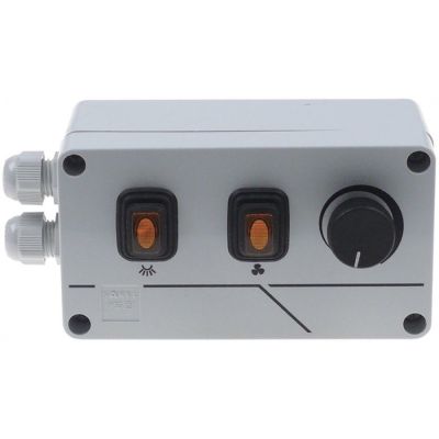 Regulator de viteza / turatie motor hota 1200 W, max. 10A, cu intrerupator lumina, cu borna circuit condensator - 402957