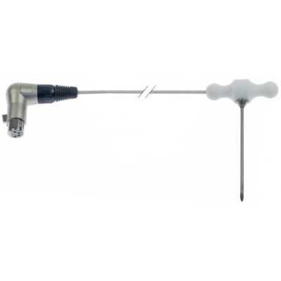 sonda/senzor de temperatura termocuplă K (NiCr-Ni) cablu PTFE senzor -40 până la +250°C racord ștecăr