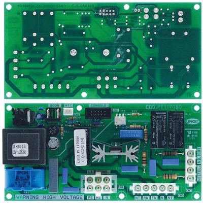 placa electronica de control p.c.b. pentru cuptor combinat cu aburi L 155mm L 77mm