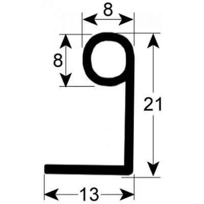 door seal L 1230mm - Code 508284