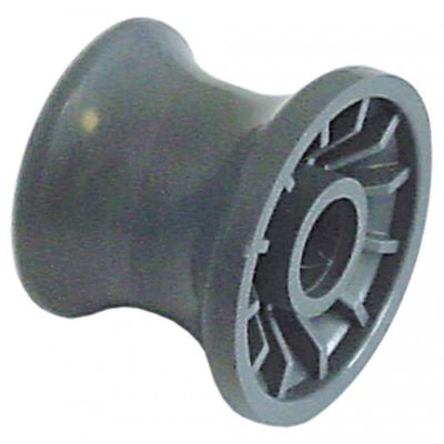 Rola brat capota ø 36/42 mm, H 34 mm, int ø 12 mm, din plastic gri - 513201