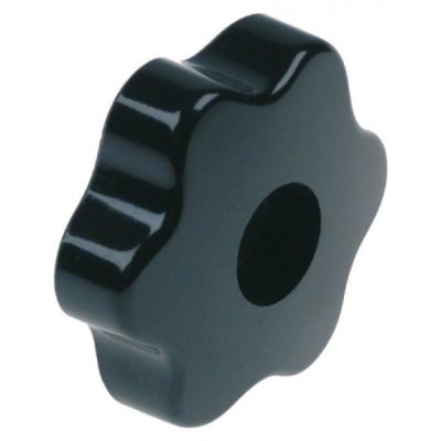 star handle shaft 7x7mm ø 60 mm L 23 mm black thermoplastic - Code 514051