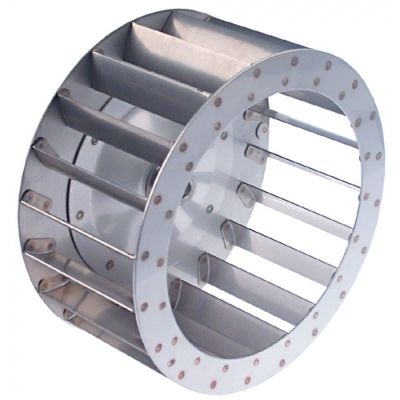 Turbina pentru motor de ventilator de aer cald, D1 ø 210 mm D2 ø 11 mm D3 ø 16 mm, H1 100 mm H2 30 mm, palete 20 - 514261