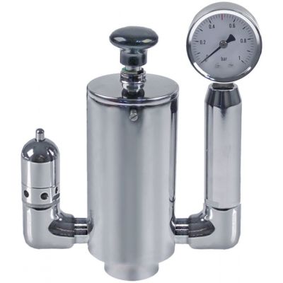 valva de siguranta filet 1\" 0.5bar cu manometru și valvă de aerisire alamă cromată