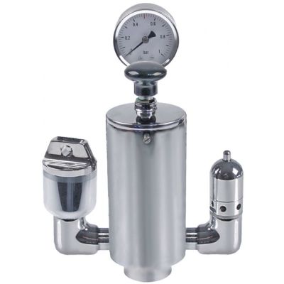 Grup de siguranta pentru marmita 0,4 bari, H 180 mm, din alama cromata - 514472