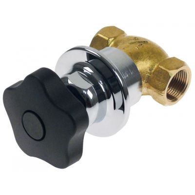 ventil de abur drept racord 3/4\" FI lungime 75mm Î 118mm alamă