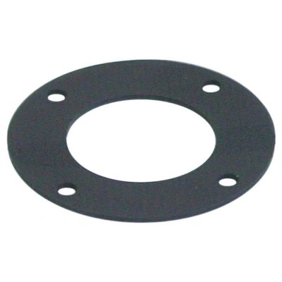 gasket D1 ø 50 mm D2 ø 90 mm thickness 2 mm rubber with 4 screw holes wash arm support - Code 516184