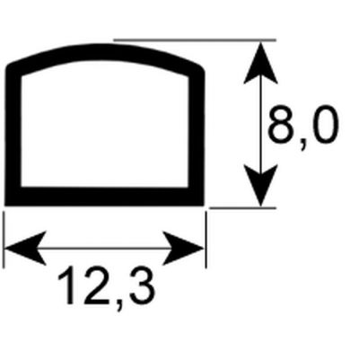 door seal L 550 mm W 445 mm silicone long side open - Code 519476