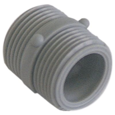 Niplu filetat 3/4" - 3/4", din plastic gri - 520064