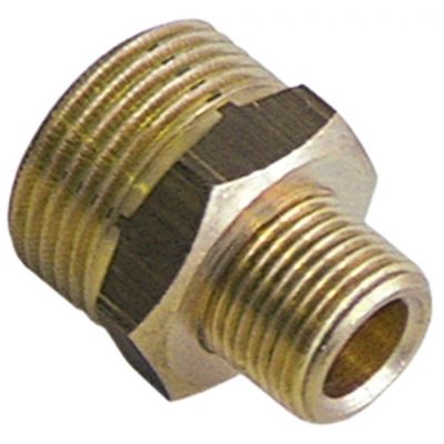 Niplu filetat, cu reductie, filet1 3/8", filet2 ¾", L1 12mm, L2 12mm - Cod 520218