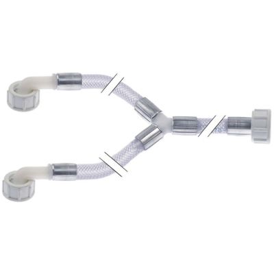 Furtun de alimentare cu 2 iesiri, DN10, conexiuni 3/4", L 1000+250/250 mm, aprobat KTW, presiune nominala 10 bari, t.max. 90°C - 520644