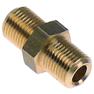 Niplu filetat 1/8"-1/8" din alama - 520661