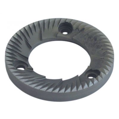 grinding burrs pair turn direction left D1 ø 75 mm ID ø 43 mm H 9 mm tooth spacing 4 mm hole ø 6,5 mm - Code 527211