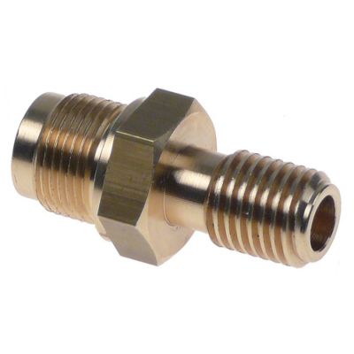 Reductie pentru robinet abur-apa, L 52 mm, int. ø 9 mm, hexagon 24 mm - 527432