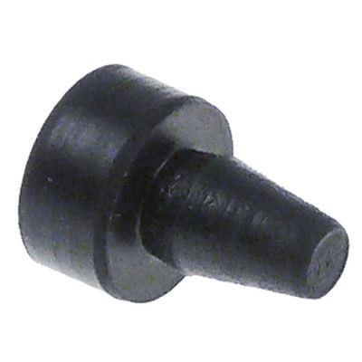 stopper for lever D1 ø 12 mm D2 ø 7 mm H 7,5 mm rubber - Code 527574