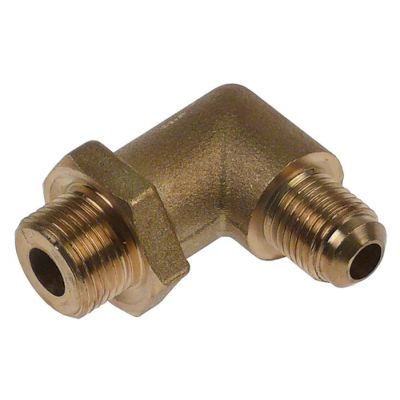 angle piece T1 1/4" T2 3/8" int. ø 1 6 mm int. ø 2 8 mm L 25 mm brass - 527983