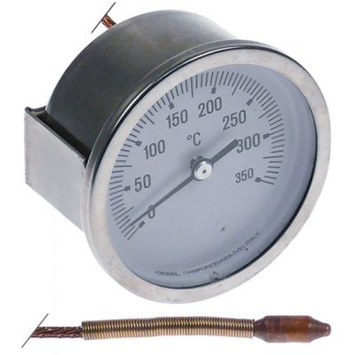 Termometru cuptor +50+350 °C, montare ø 60 mm, sonda ø 6.5x28 mm, tub capilar 1500 mm - 541092