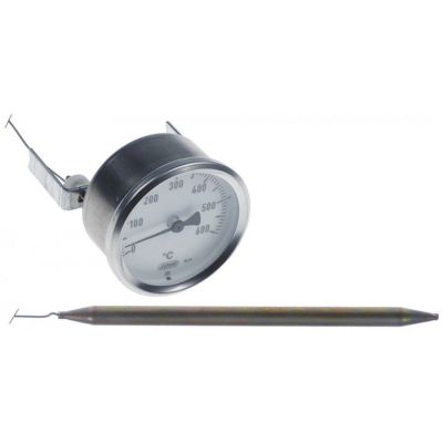 Termometru cuptor 0 - 600 °C, JUMO, montare ø 60 mm, senzor ø 8 x 150 mm, capilar L 760 mm - 541717