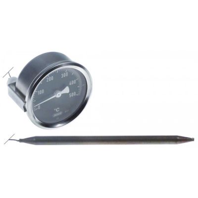 Termometru cuptor pizza 0-500 °C, bulb ø 8 x 150 mm, lungime capilar 700 mm, montare in orificiu ø 60 mm, termometru JUMO 60/00501893 - 541758