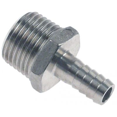 Racord de INOX, filet 1/2", furtun ø 10 mm - 542143