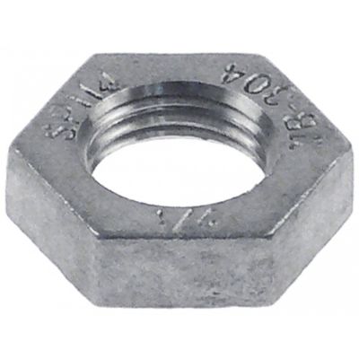 Piulita de INOX, filet 1/4", H 7 mm, hexagon 22 mm - 542148