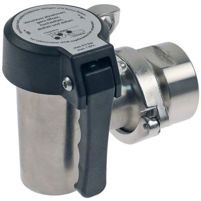 robinet de golire (canea) racord 1 1/4\" FI A 110mm B 63mm oțel inoxidabil garnitură inelară etanșantă