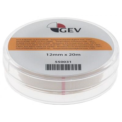 Banda izolatoare din fibra de sticla, t max. 130 °C, latime 12 mm, lungime L 20 m - 550031