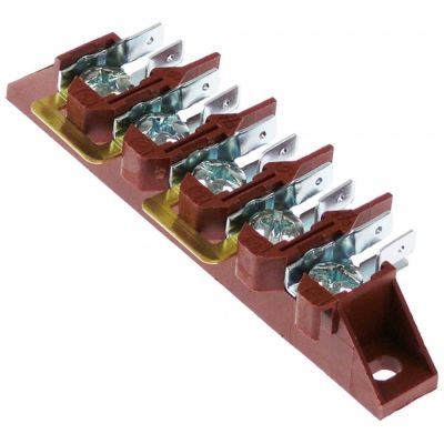 Regleta sir de cleme cu 5 borne, max. 40 A, max 450 V, suruburi M6 si papuci 6,3 mm - 550517