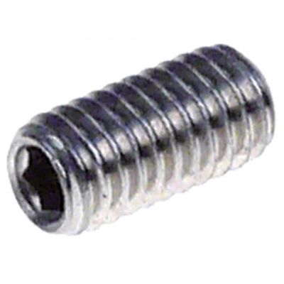 Surub fara cap M5, L 6mm, din inox, standard DIN 913, ISO 4026, hexagon interior 2,5, plic cu 20 de bucati  - 560346