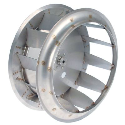 Elice turbina ventilator cuptor ext. ø 380 mm, H 170 mm ax ø 10 mm, cu 12 aripioare - 601234