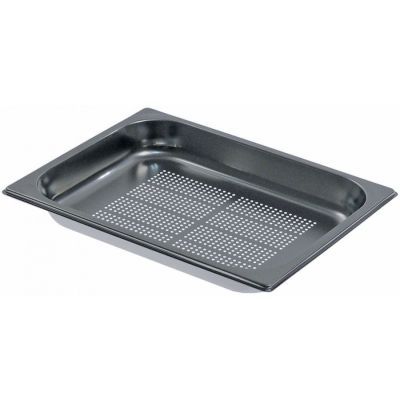 tava cuptor L 265mm L 325mm Î 40mm GN 1/2 perforat canturi interioare rotunjite