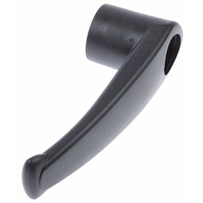 Maner inchizatoare usa cuptor L 185 mm, W 48 mm, H 62 mm, din plastic negru - 696546